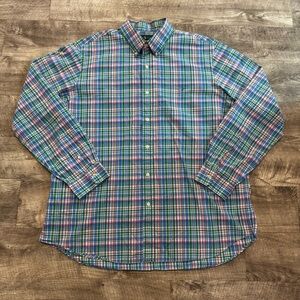 Polo Ralph Lauren Plaid Button Down Long Sleeve Classic Fit Shirt Mens 2XL